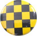 Karo Button gelb-schwarz
